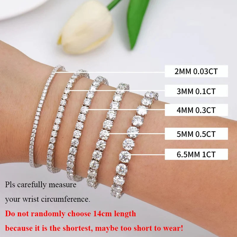 Moissanite Chain Bracelet