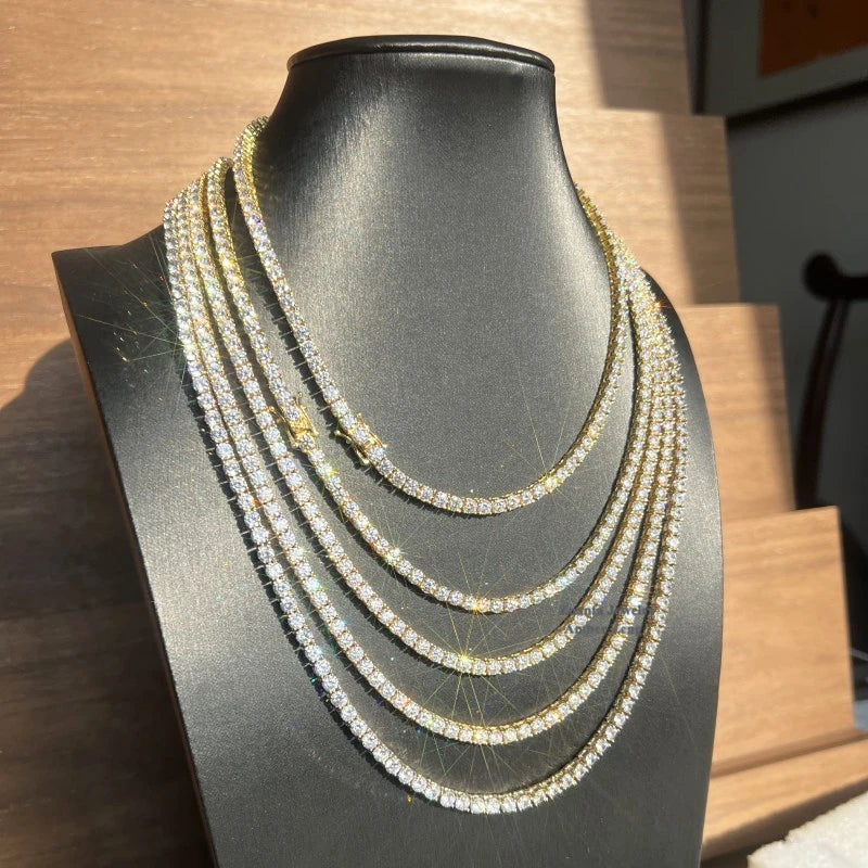 Hip Hop Moissanite Tennis Chain Bracelet