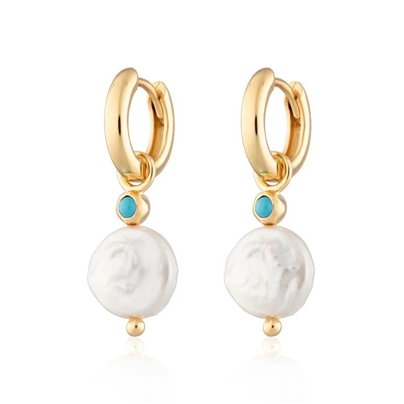 Pearl Hoop Earrings