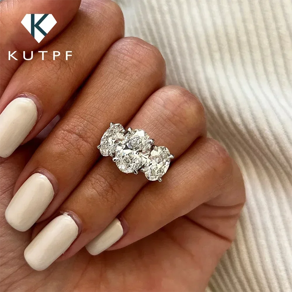 Three-Stone Moissanite Engagement Ring