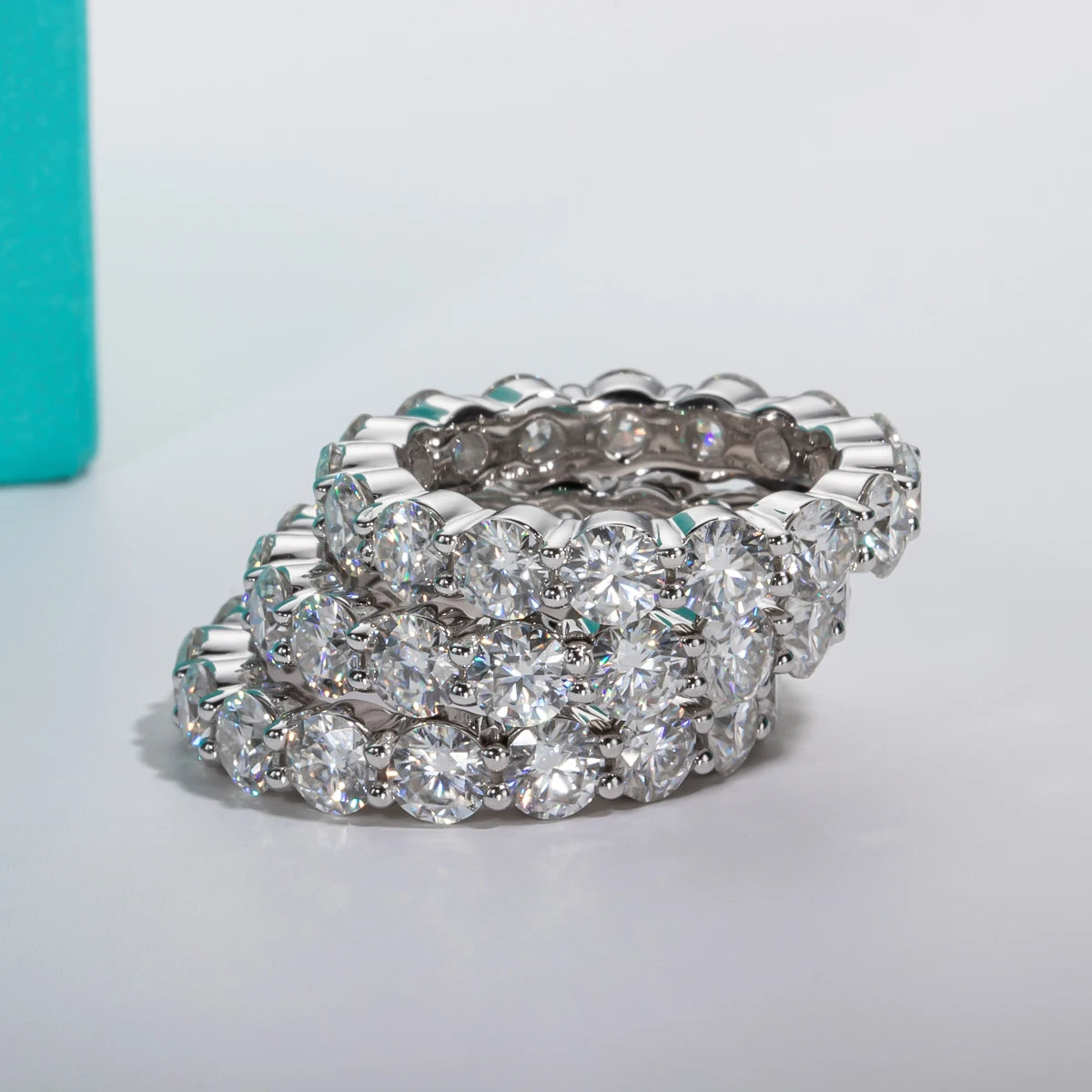 Moissanite Wedding Band Ring