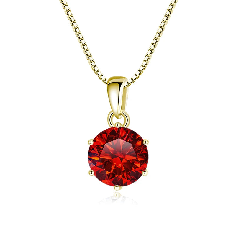 Moissanite Pendant Necklace, 1CT