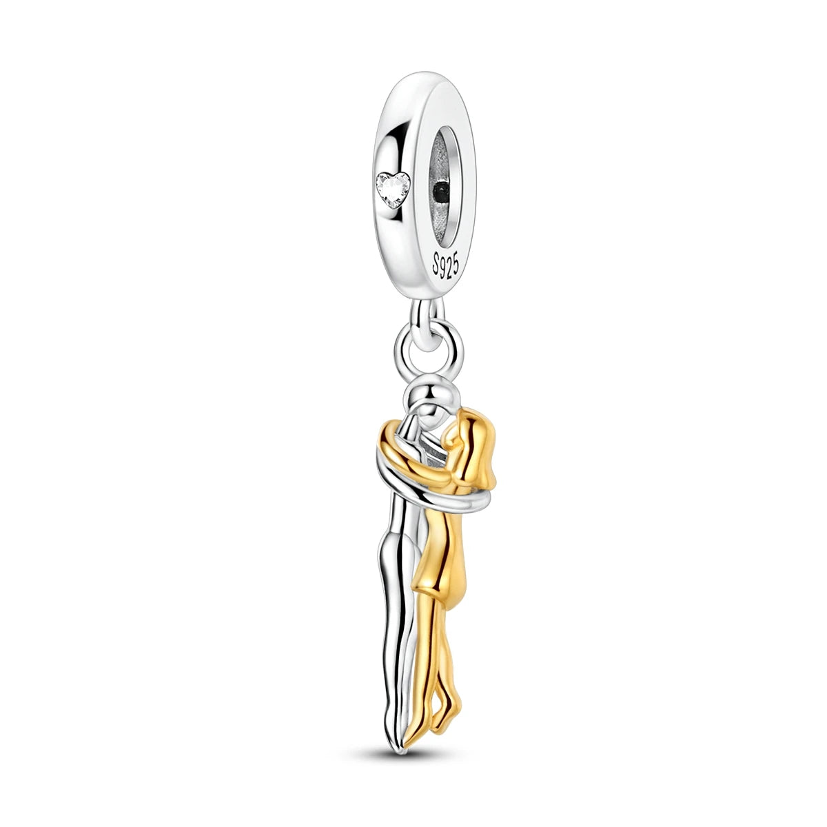 Original 925 Sterling Silver Gold Series DIY Charms Beads Inlaid Zirconium Sun Leopard Pendants Fit Bracelet DIY Jewelry Making