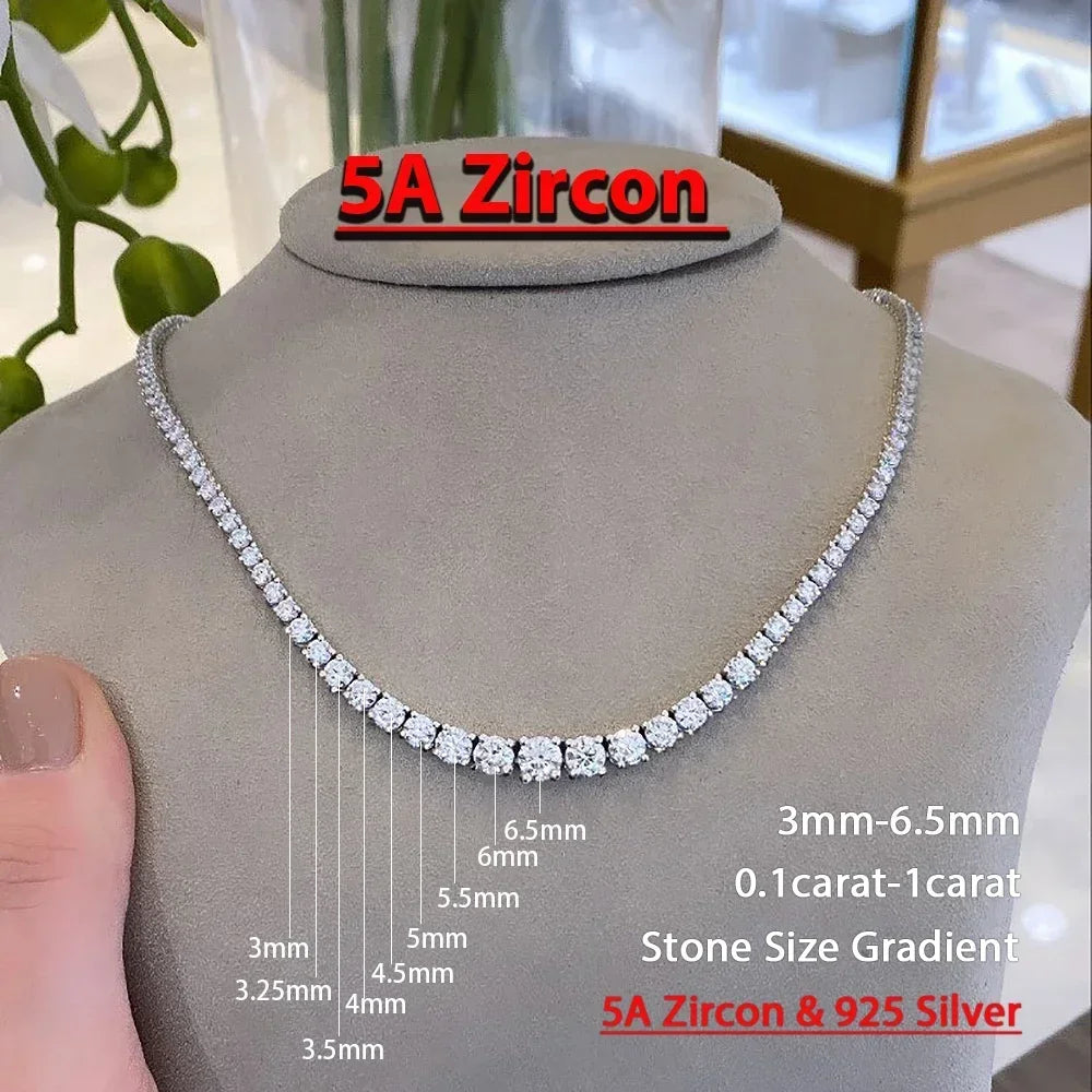 Moissanite Tennis Choker Necklace