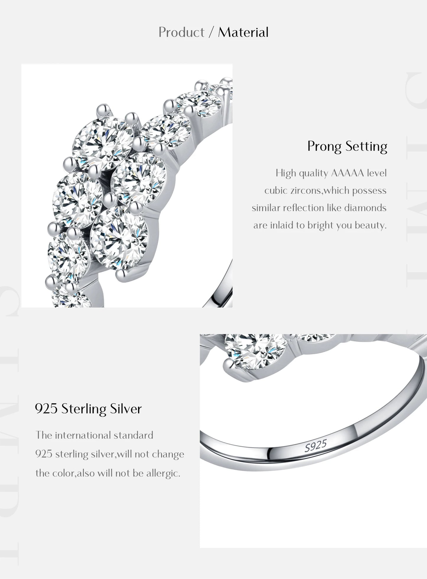 Round CZ Eternity Band Ring