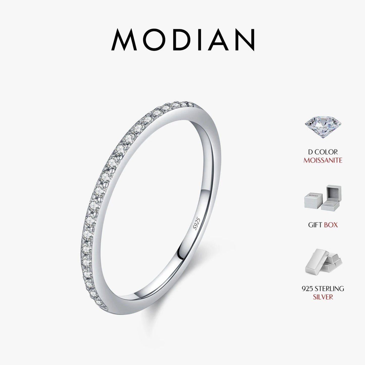 Simple Eternity Moissanite Ring