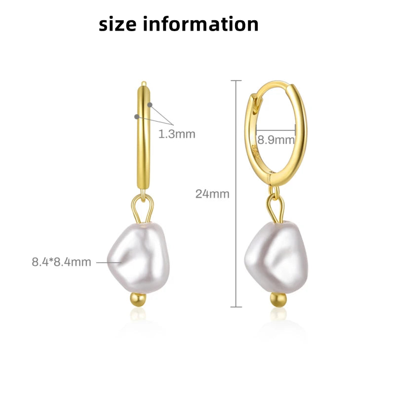 Pearl Hoop Earrings