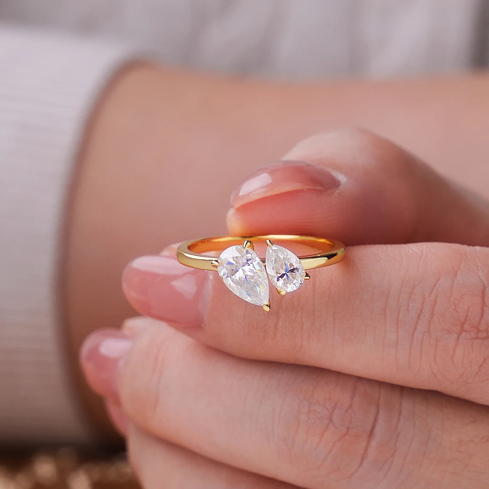 Toi et Moi Moissanite Ring