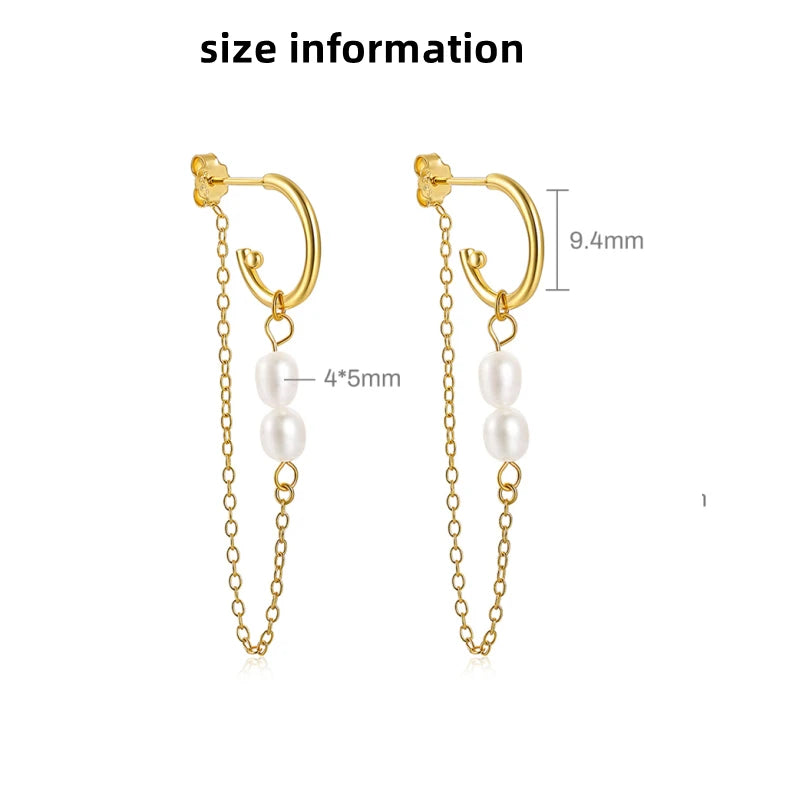 Pearl Hoop Earrings
