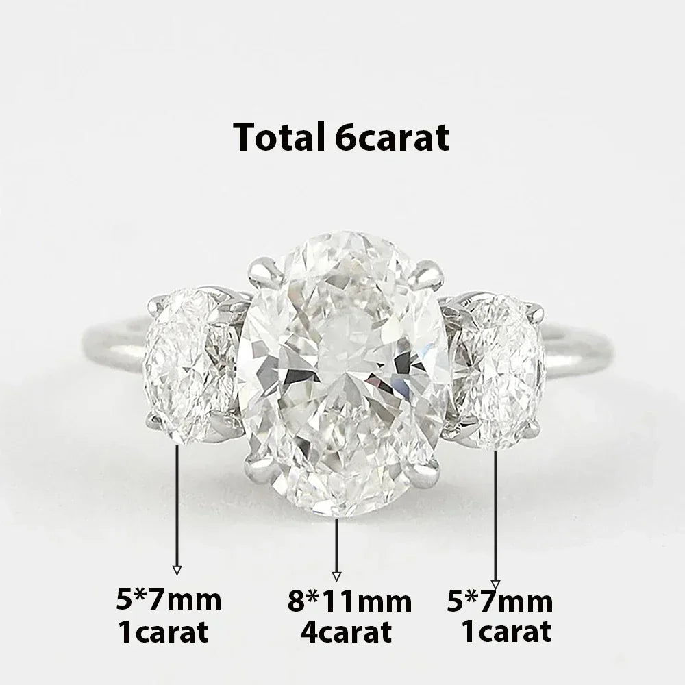 Three-Stone Moissanite Engagement Ring