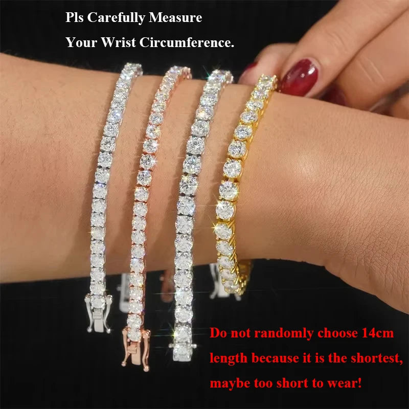 Rose Gold Moissanite Tennis Bracelet