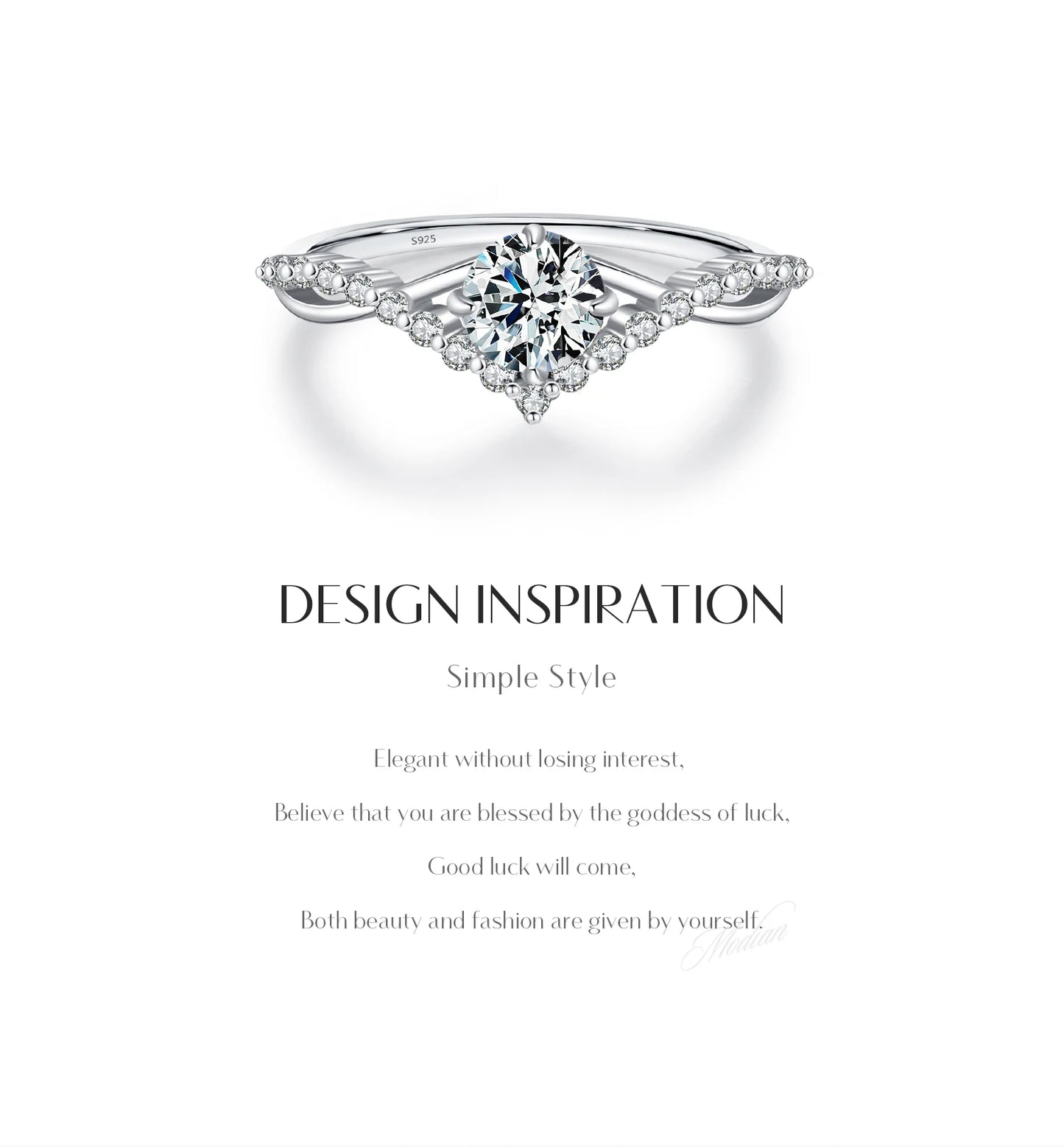 Delicate Crown Moissanite Ring