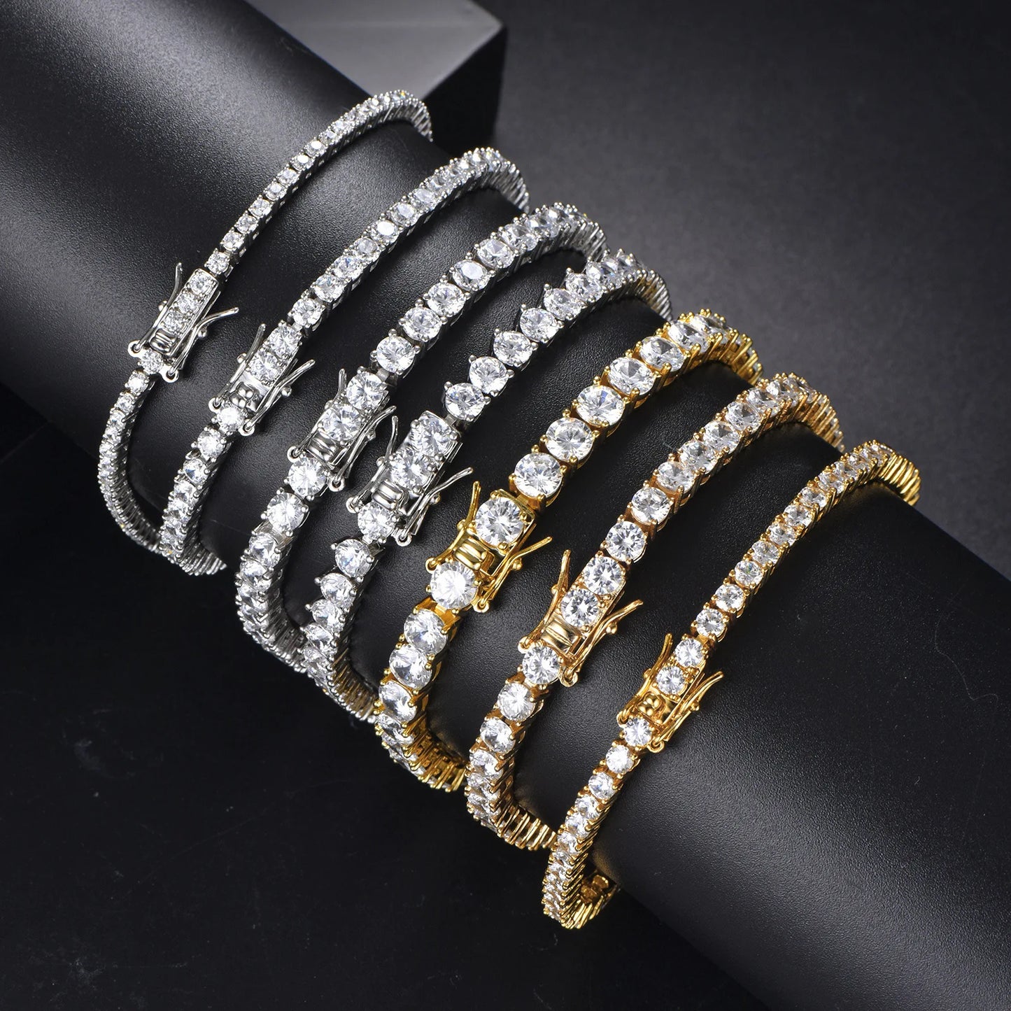Factory Price D VVS1 Moissanite Tennis Bracelet 925 Sterling Silver Single Row Classics with GRA Bracelets for Women Man Jewelry