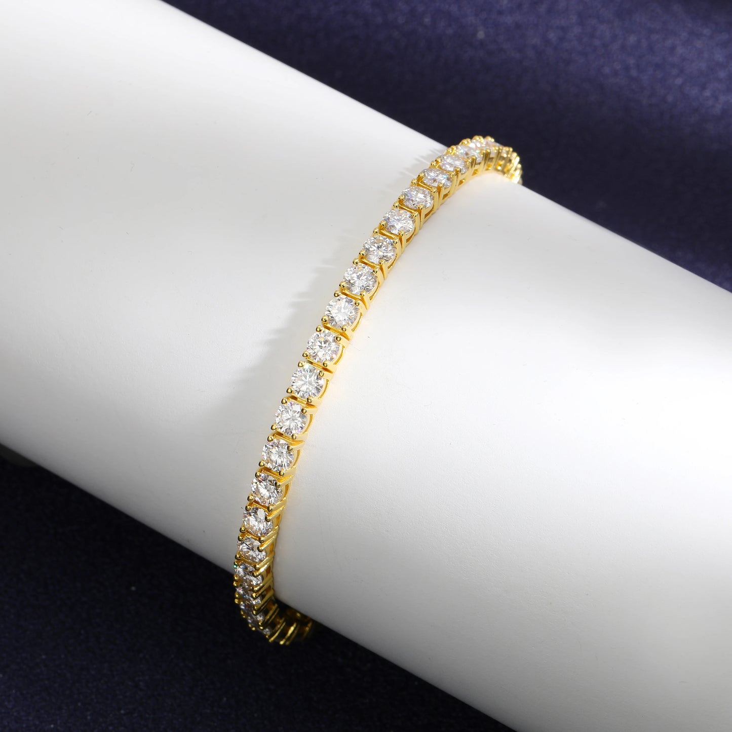 Rose Gold Moissanite Tennis Bracelet