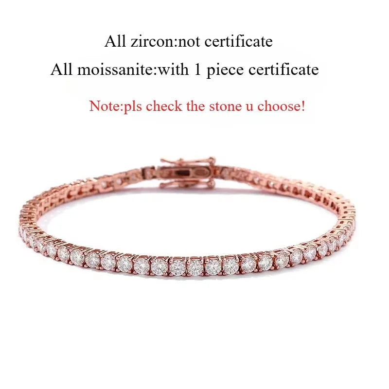18K Gold Plated Moissanite Tennis Bracelet