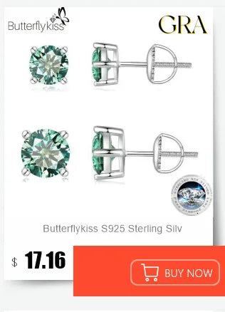 Moissanite Stud Earrings, 1CT