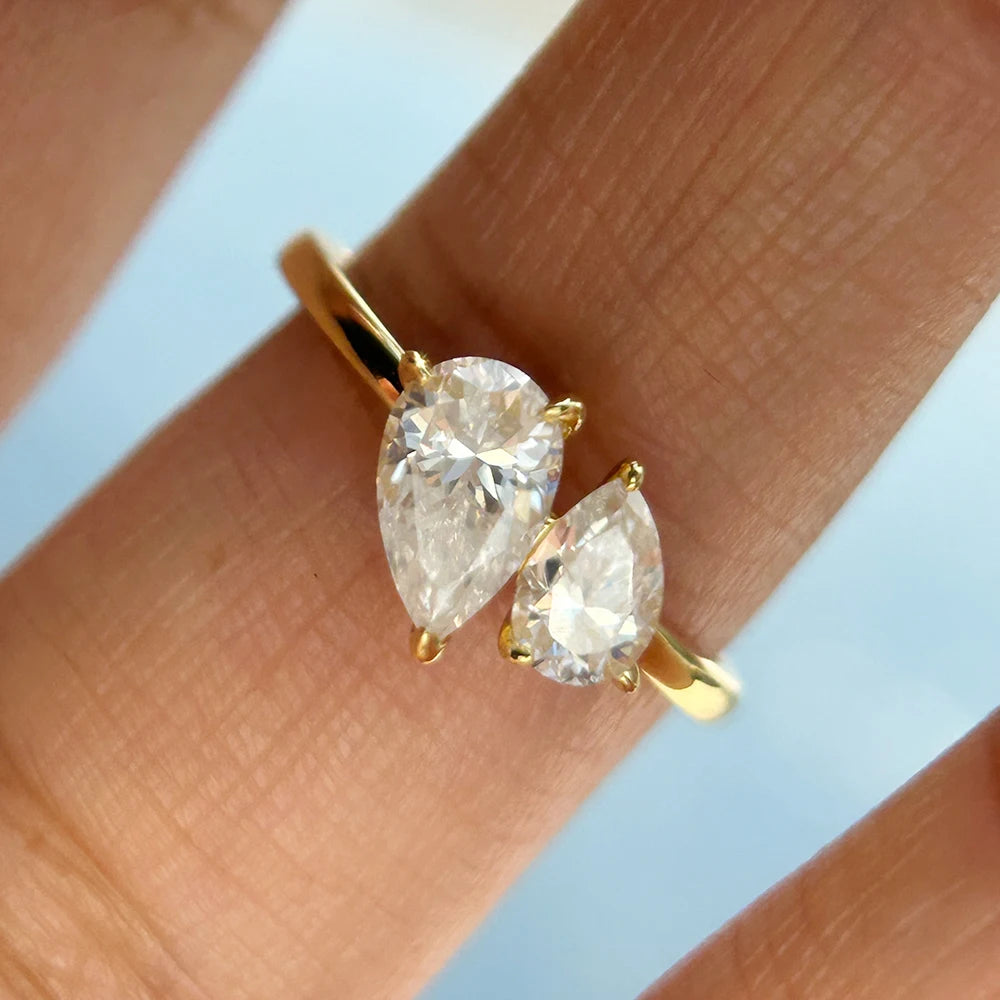 Toi et Moi Moissanite Ring