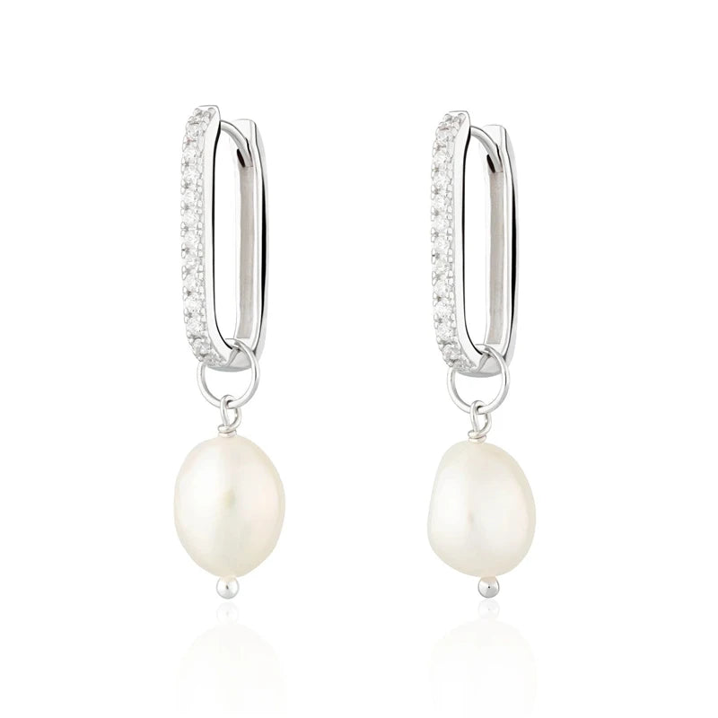 Pearl Hoop Earrings