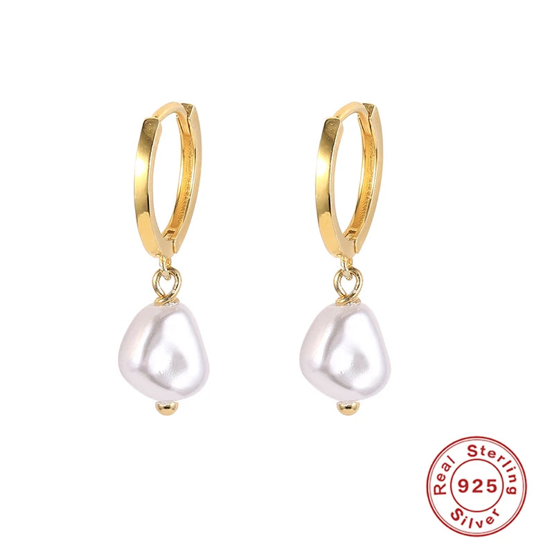 Pearl Hoop Earrings