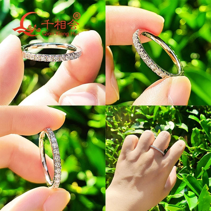 Moissanite Eternity Band Ring