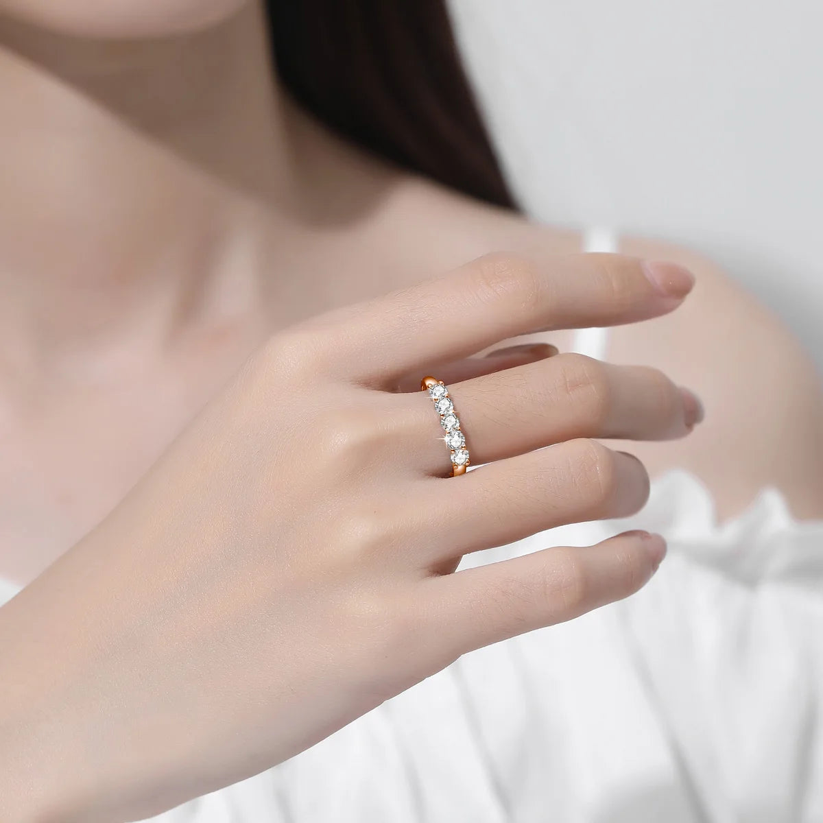 Five-Stone Moissanite Ring