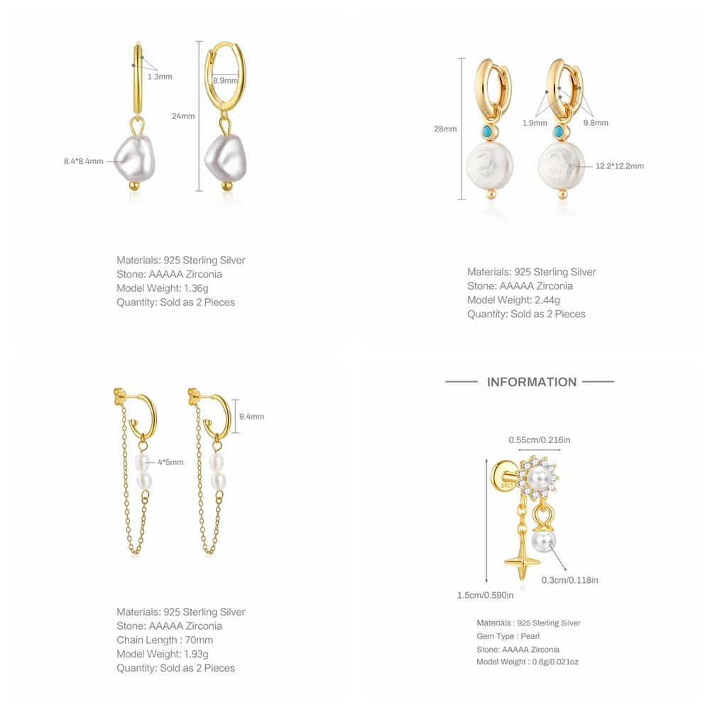 Pearl Hoop Earrings