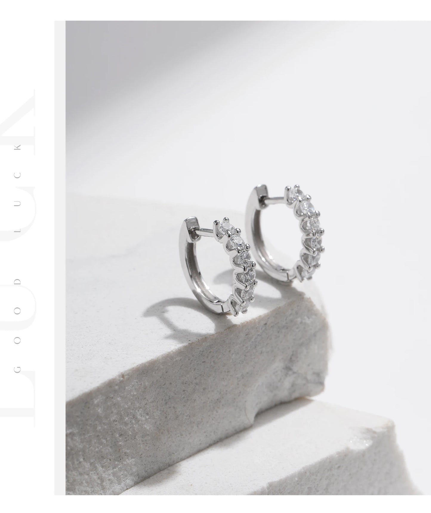 Small Moissanite Hoop Earrings