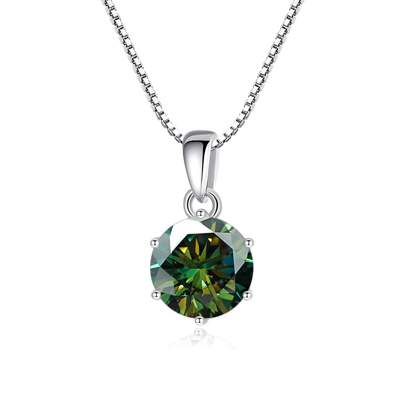 Moissanite Pendant Necklace, 1CT
