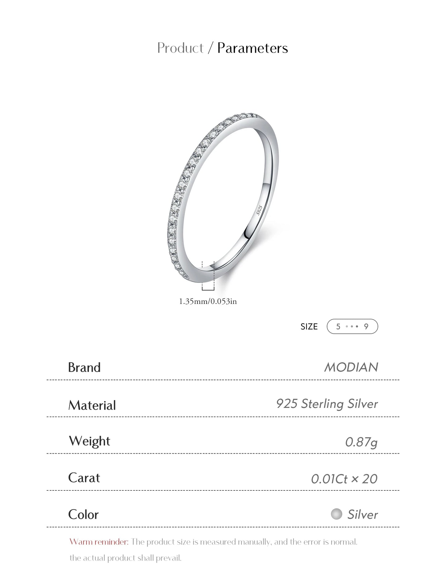 Simple Eternity Moissanite Ring