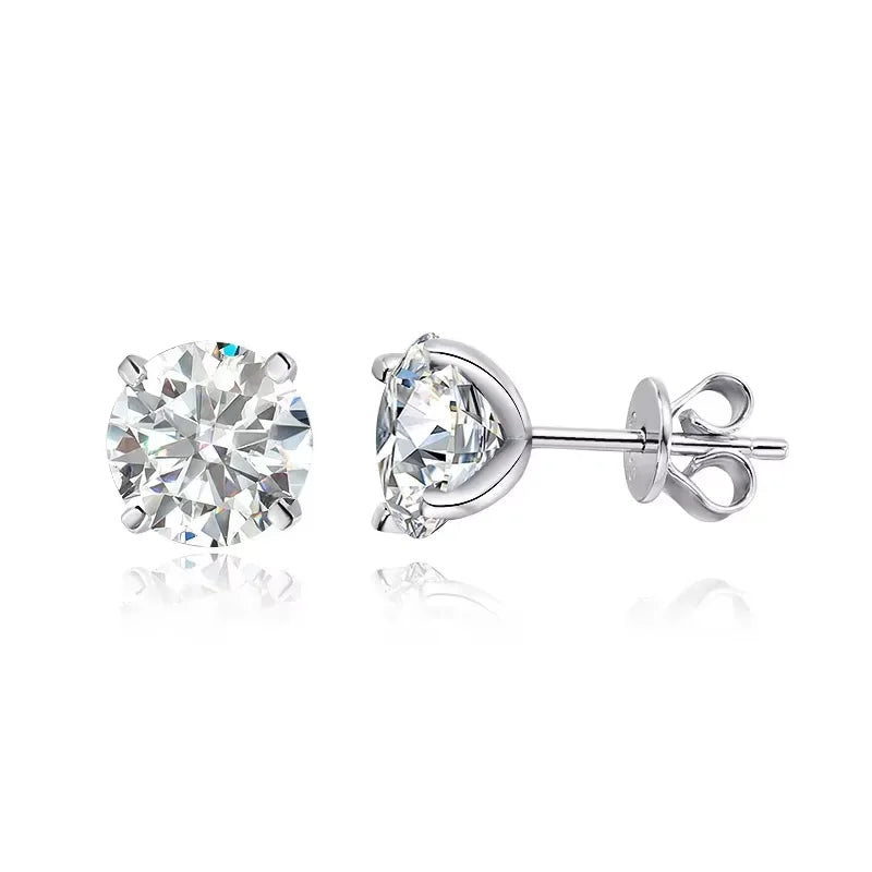 18K Plated Moissanite Stud Earrings