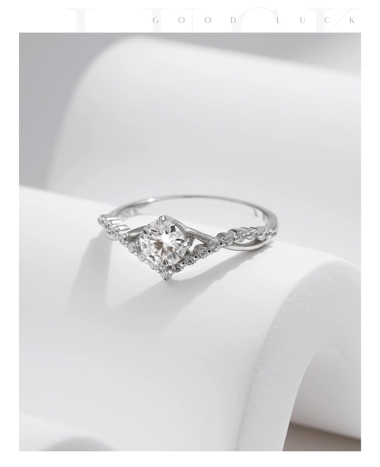 Delicate Crown Moissanite Ring