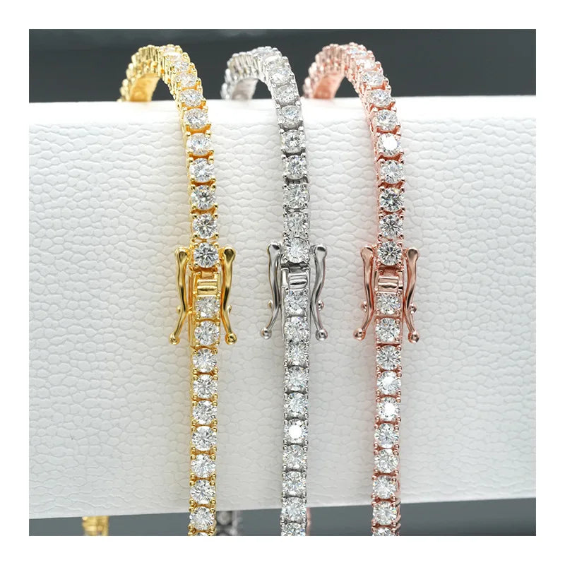 Moissanite Chain Bracelet