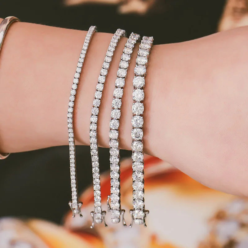 Moissanite Chain Bracelet