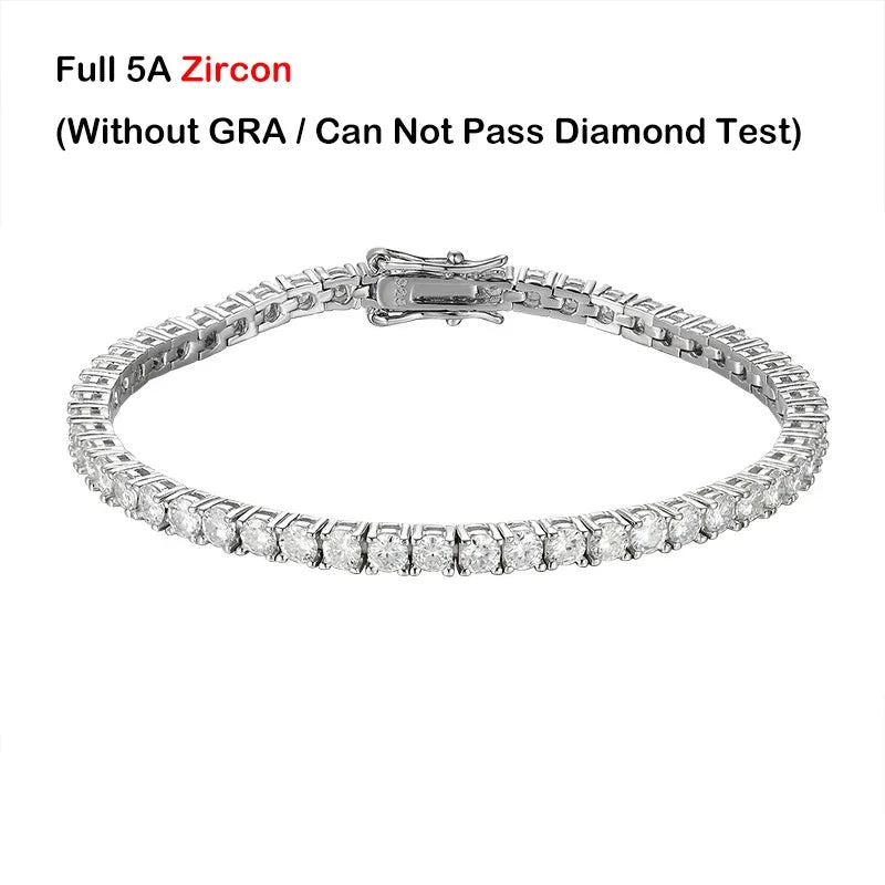 Moissanite Chain Bracelet