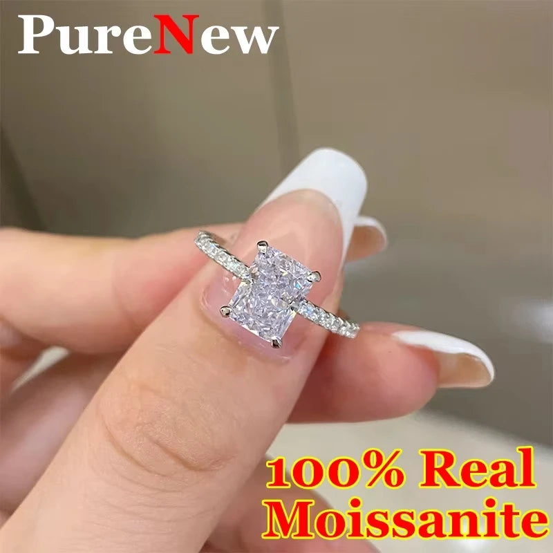 Radiant Cut Moissanite Ring