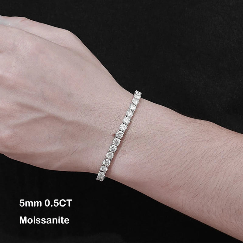 Moissanite Chain Bracelet