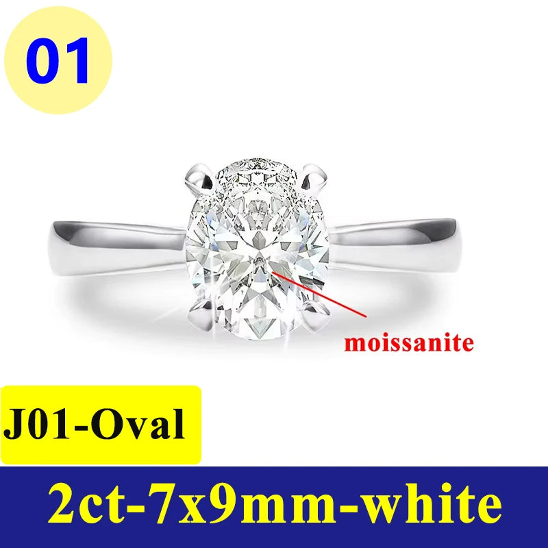 Oval Radiant Moissanite Ring