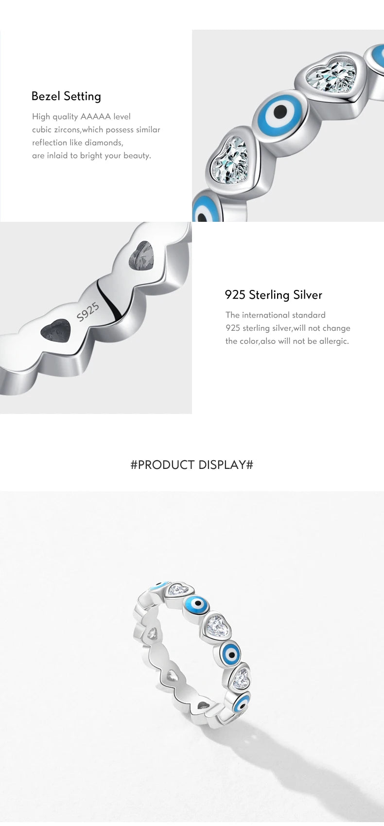 Blue CZ Statement Ring