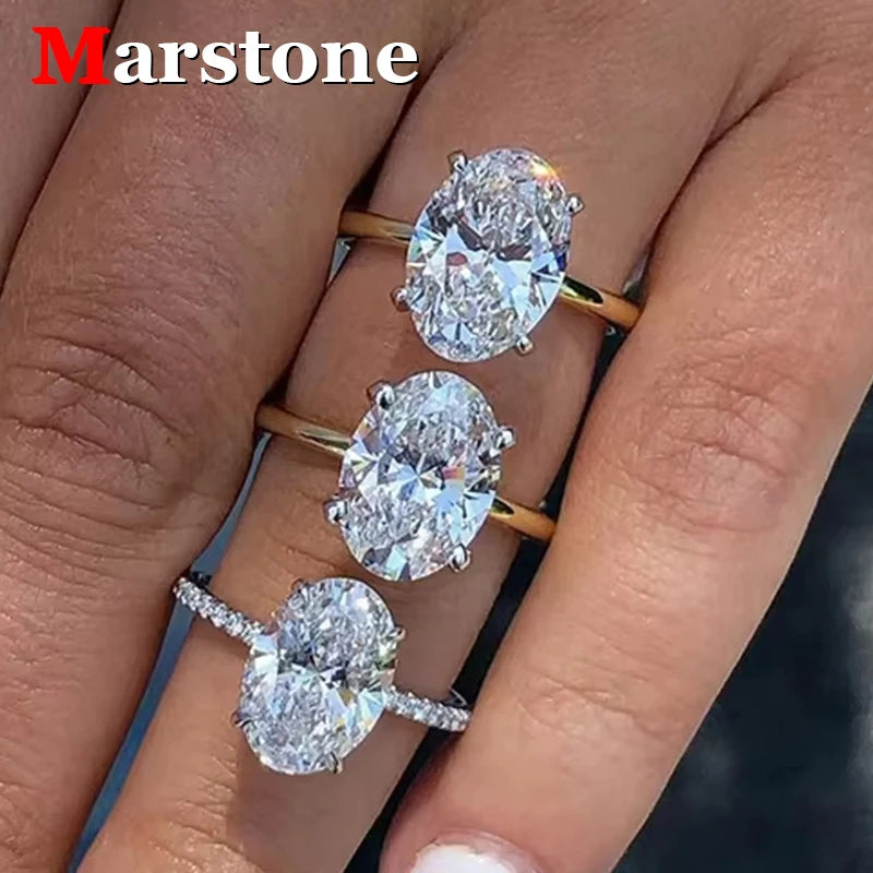 Oval Radiant Moissanite Ring