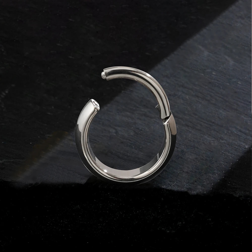 Wide Chunky Titanium Conch Hoop – Implant-Grade Clicker Earring