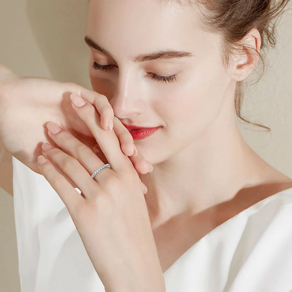 Moissanite Eternity Band Ring