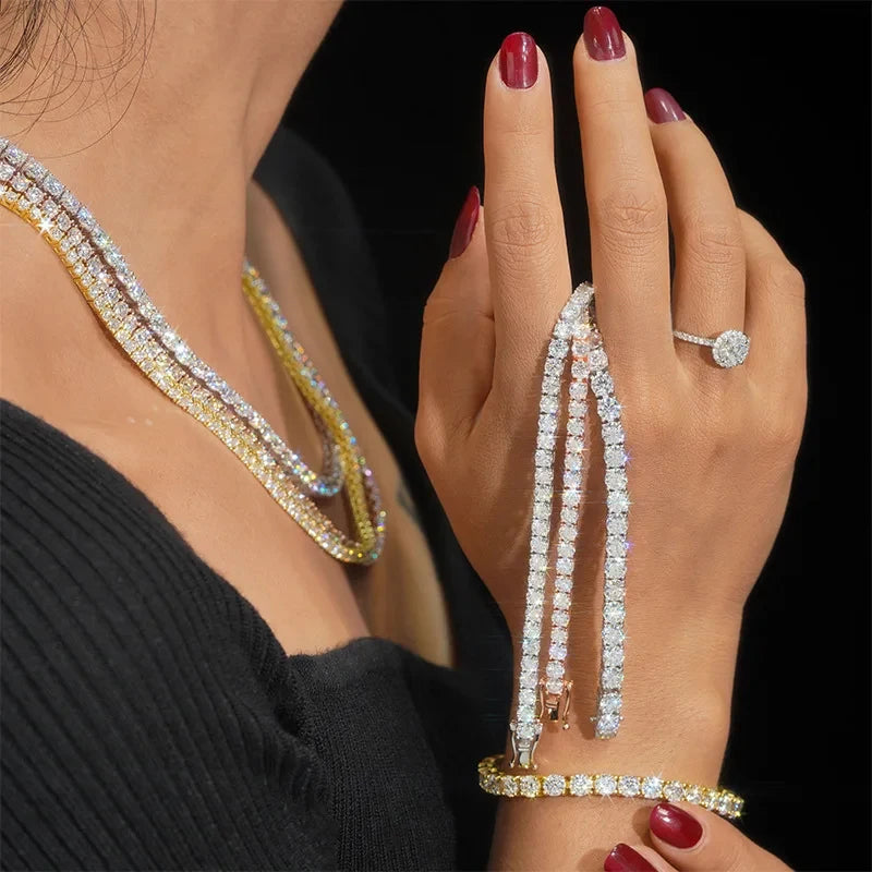 Rose Gold Moissanite Tennis Bracelet