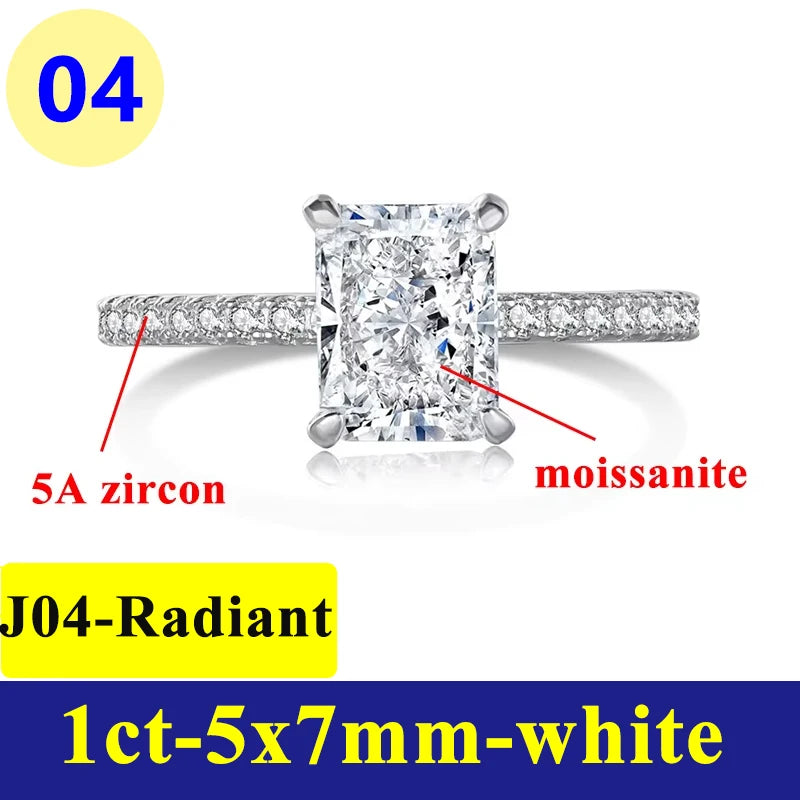 Oval Radiant Moissanite Ring