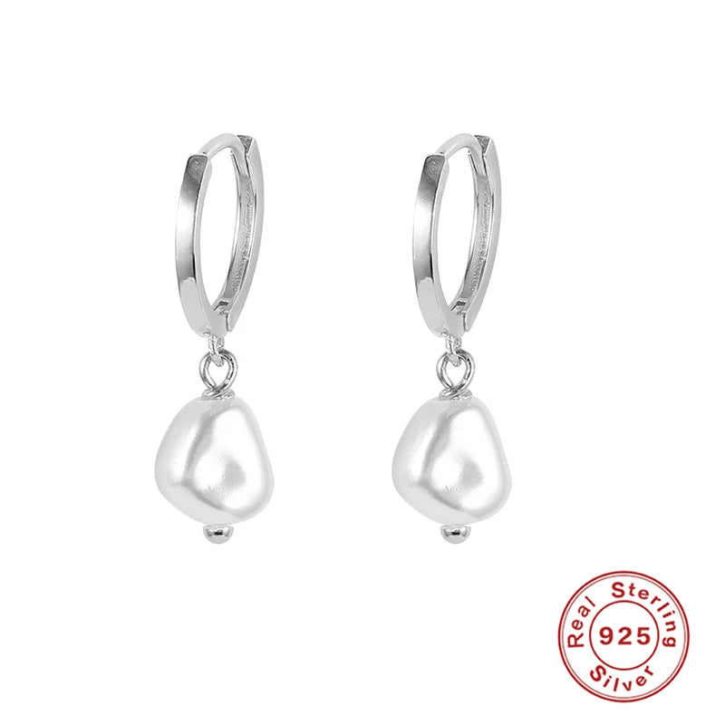 Pearl Hoop Earrings