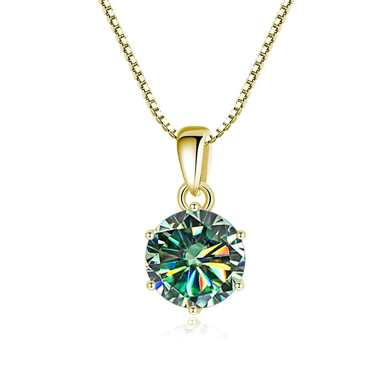 Moissanite Pendant Necklace, 1CT
