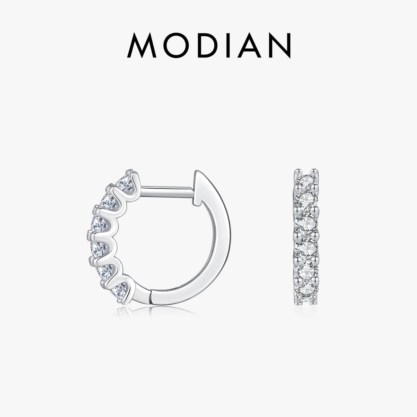 Small Moissanite Hoop Earrings