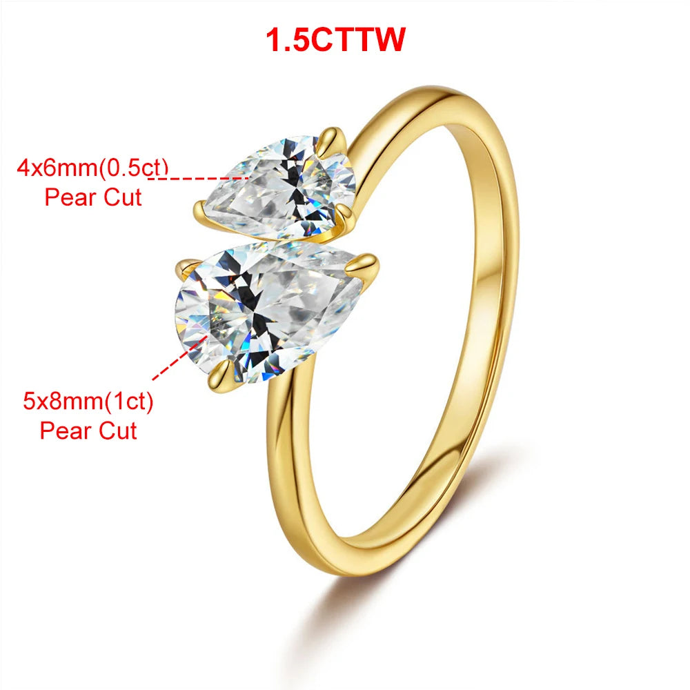 Toi et Moi Moissanite Ring