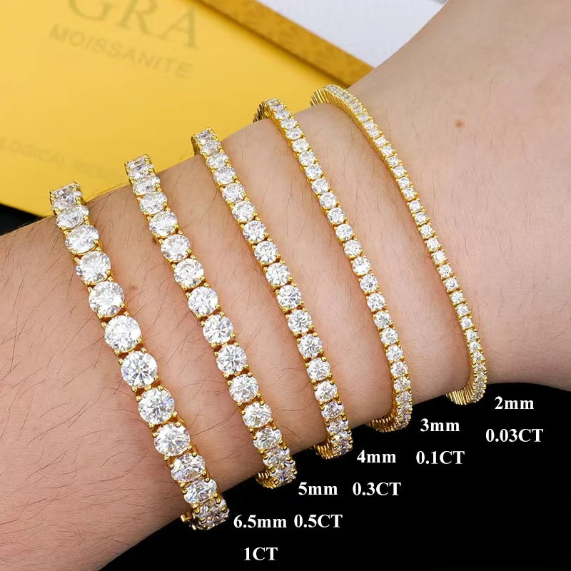 Moissanite Chain Bracelet
