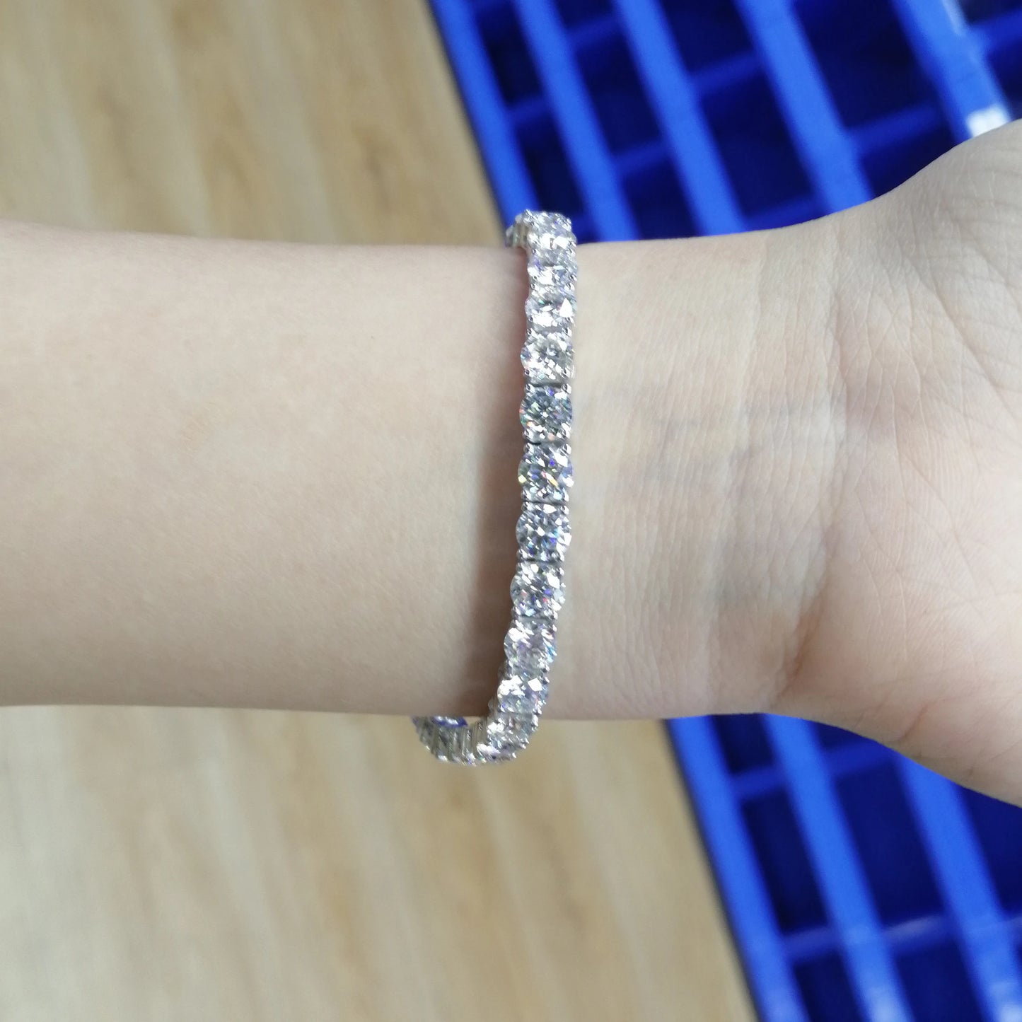 Moissanite Chain Bracelet