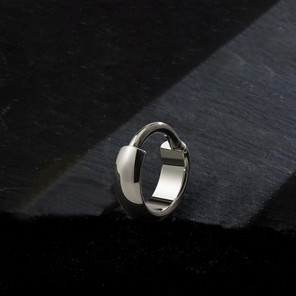 Wide Chunky Titanium Conch Hoop – Implant-Grade Clicker Earring